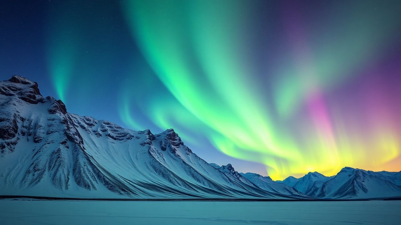 Breathtaking Arctic Northern Lights in Winter