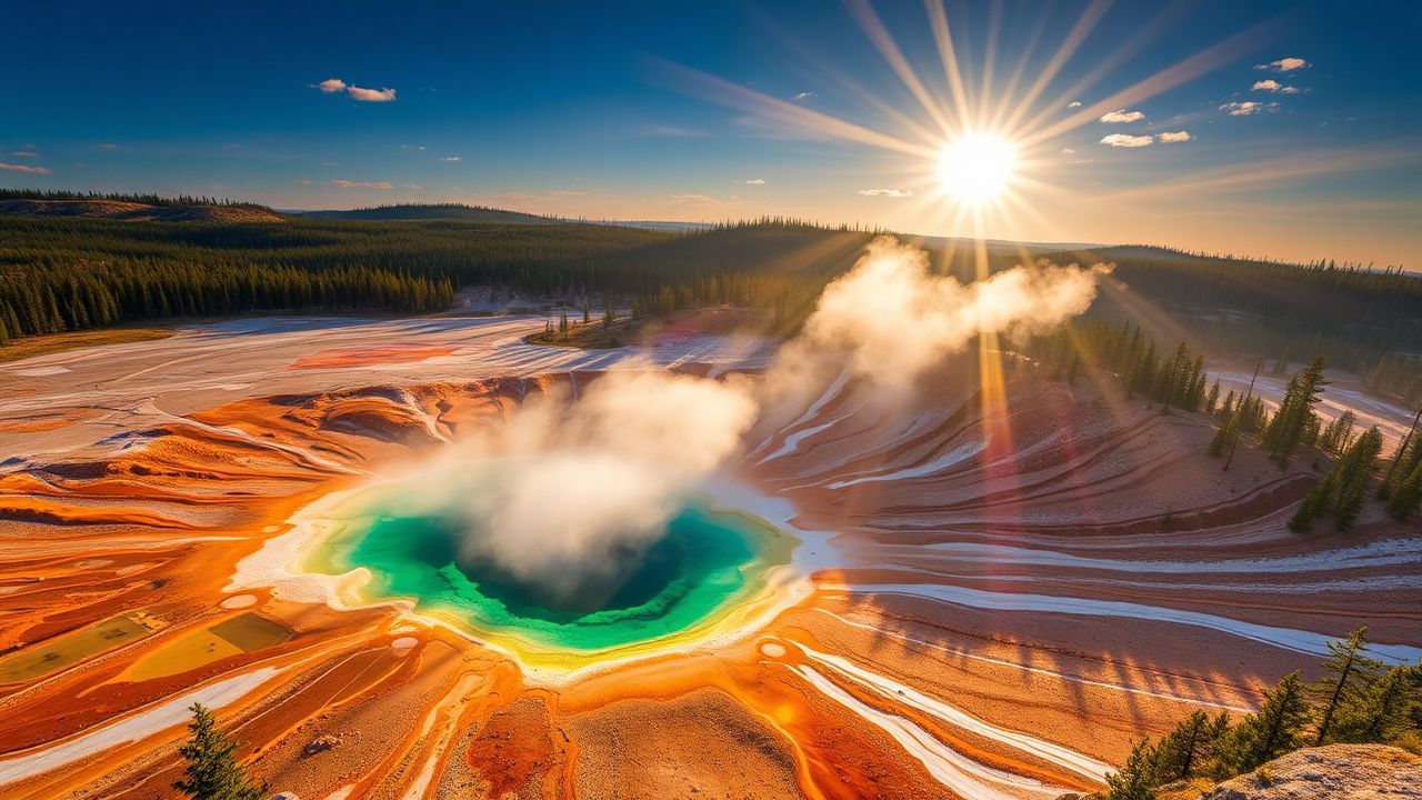 Ethereal Yellowstone Grand Prismatic in Spring