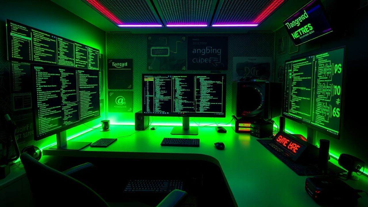 Blazing Hacker Den Screens