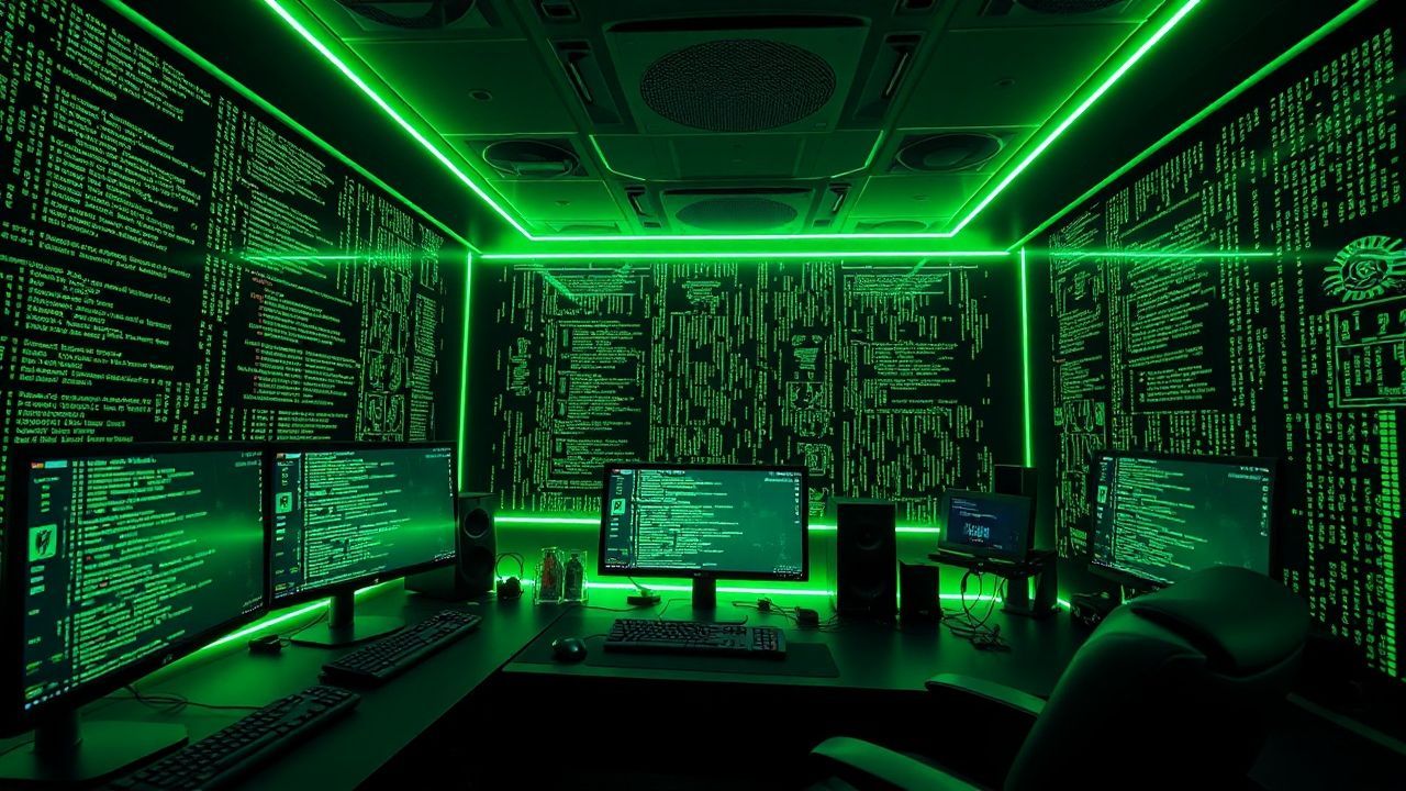 Luminous Hacker Den Screens