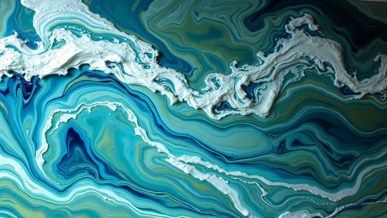 Flowing Resin Art Ocean