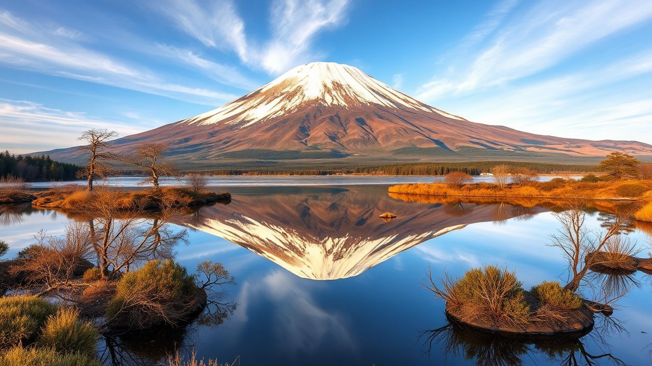 Tranquil Mt. Fuji Mount Lakes Reflections