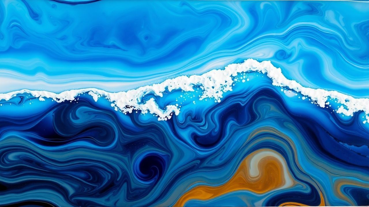 Flowing Resin Art Ocean