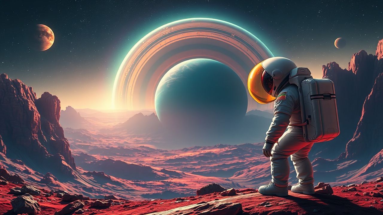 Galactic Astronaut Alien Planet