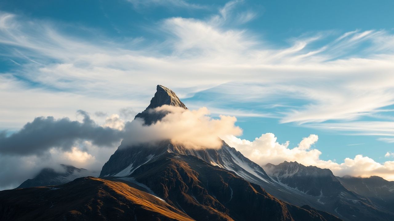 Radiant Matterhorn Pyramid Peak Drama