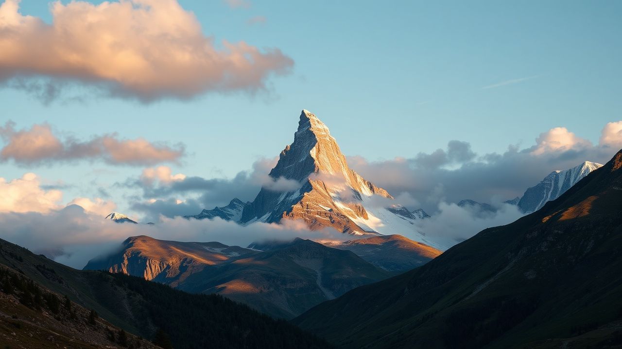 Serene Matterhorn Pyramid Peak Drama