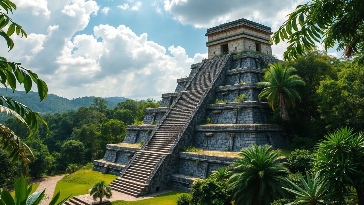 Timeless Mayan Pyramid Jungle Ruins