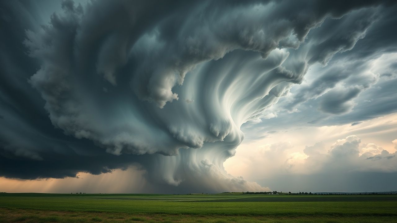 Ethereal Supercell Thunderstorm Rotating