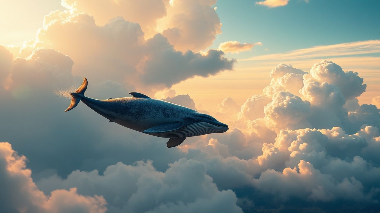 Otherworldly Whale Flying City