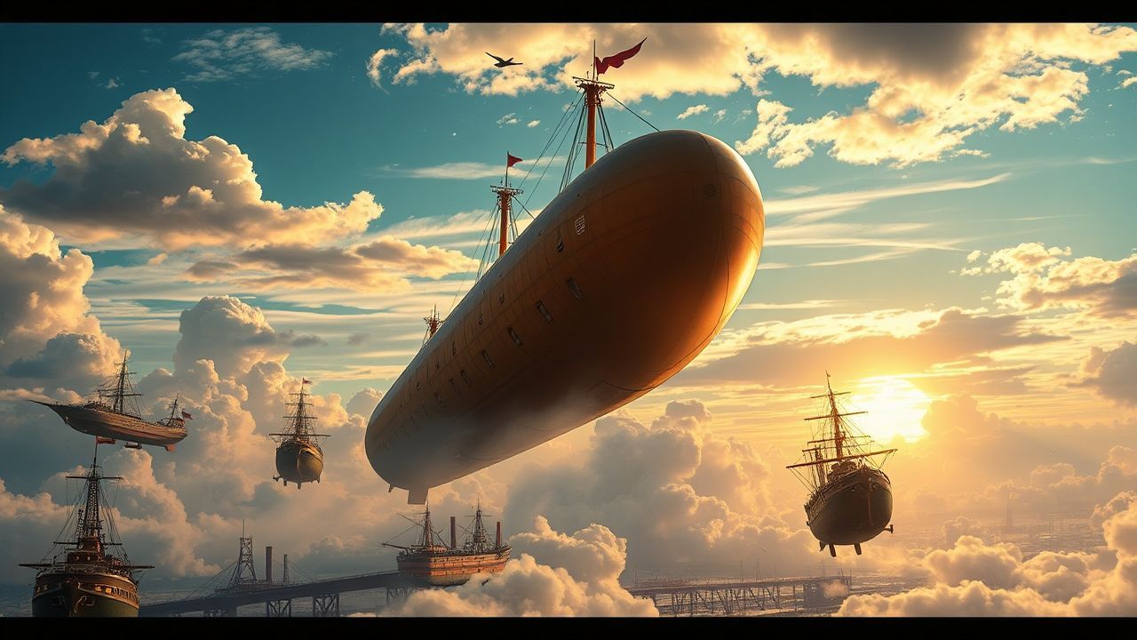 Mechanical Airship Fleet Victorian