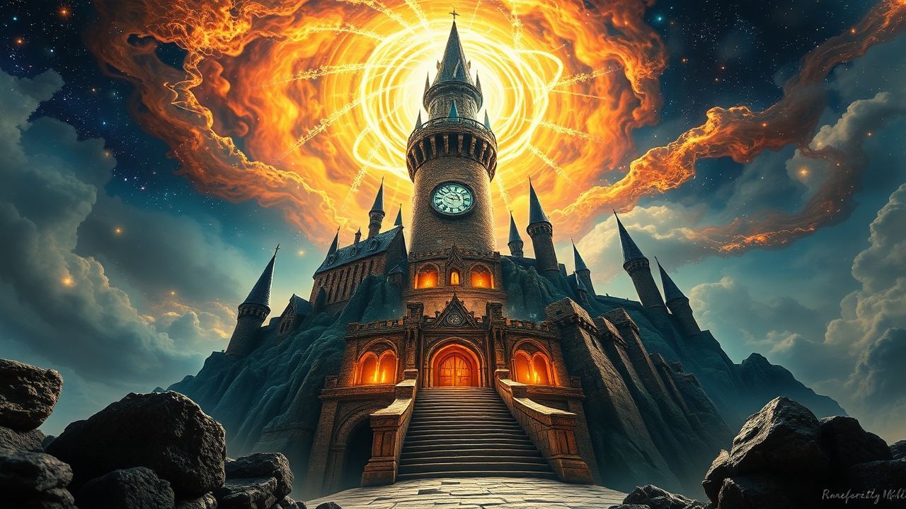 Mystical Wizard Tower Energy Magic