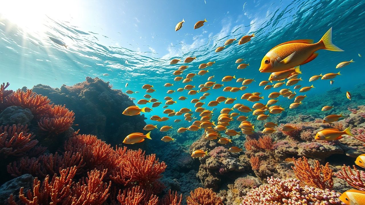 Aquatic Coral Reef Vibrant