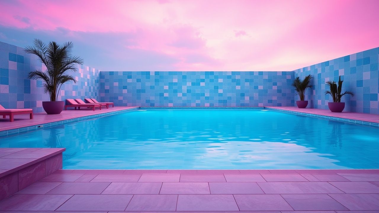 Digital Liminal Pool Empty