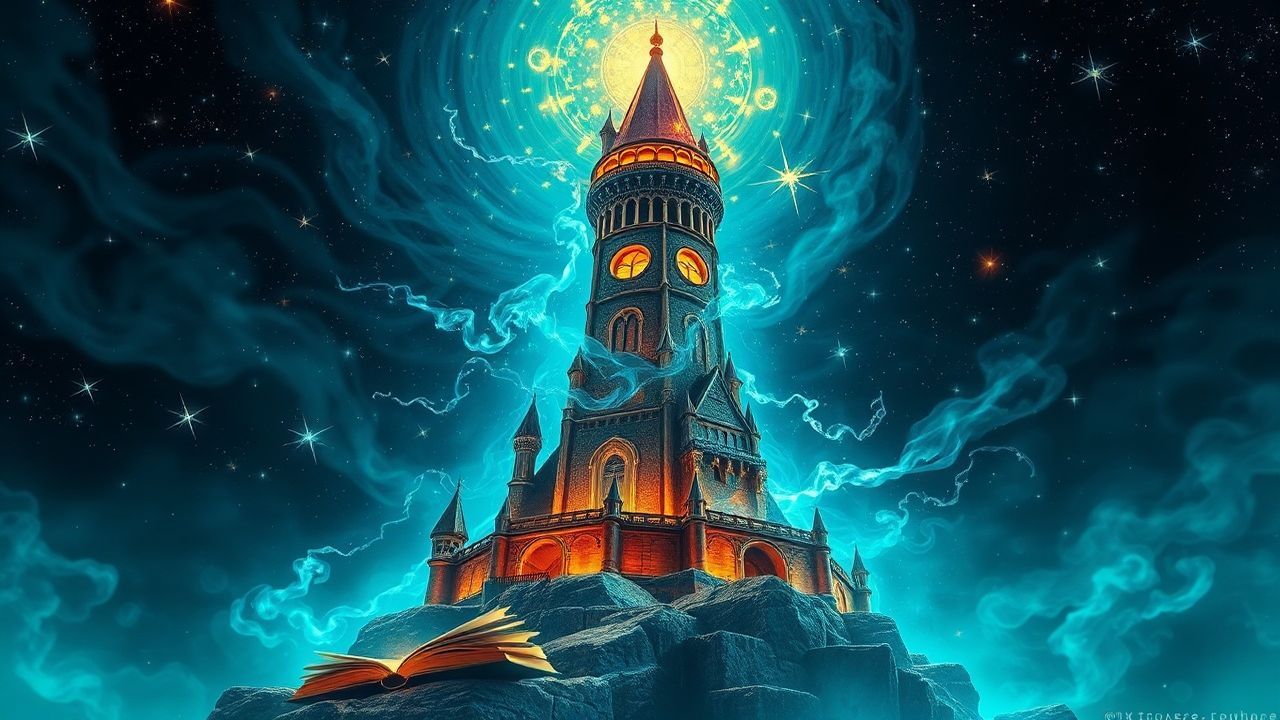 Mystical Wizard Tower Energy Magic