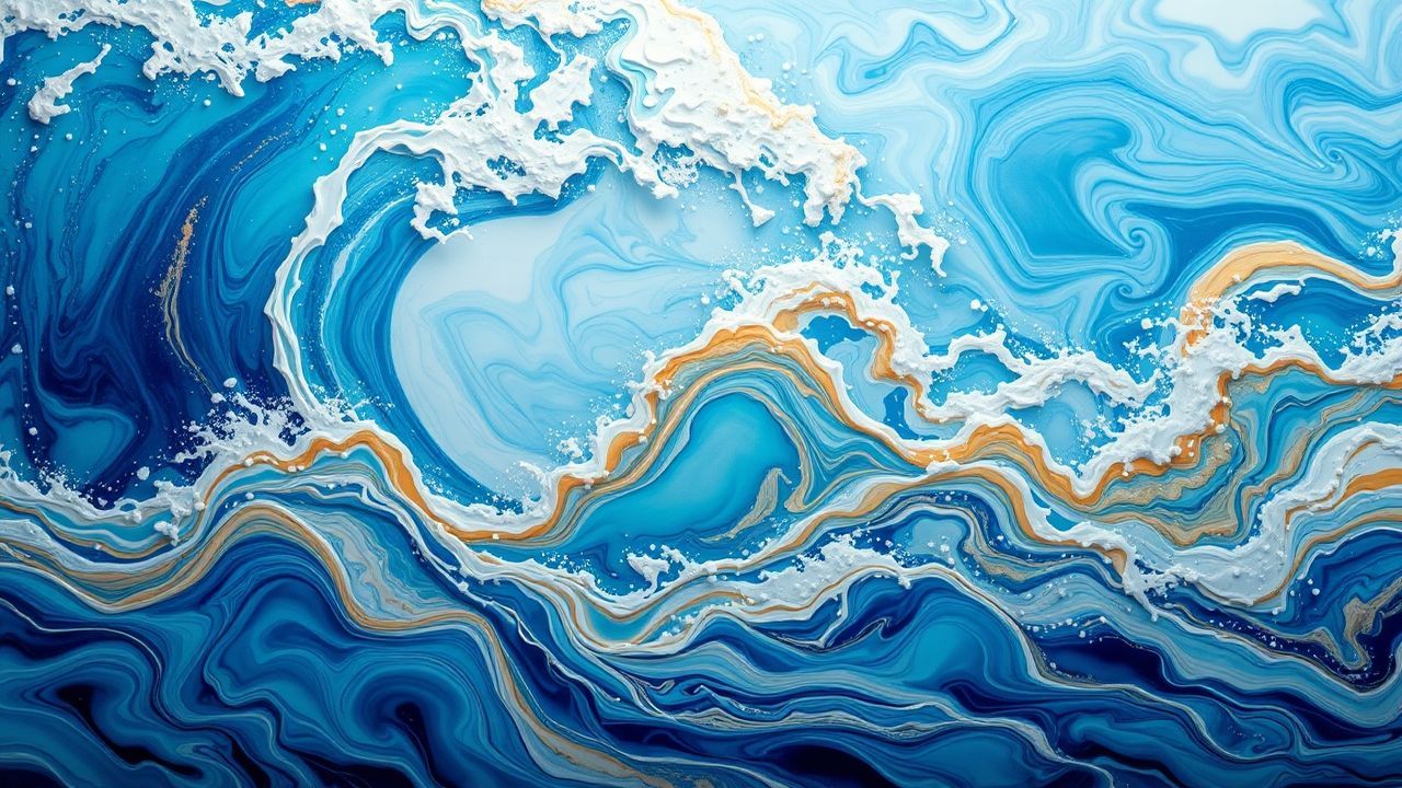 Dynamic Resin Art Ocean