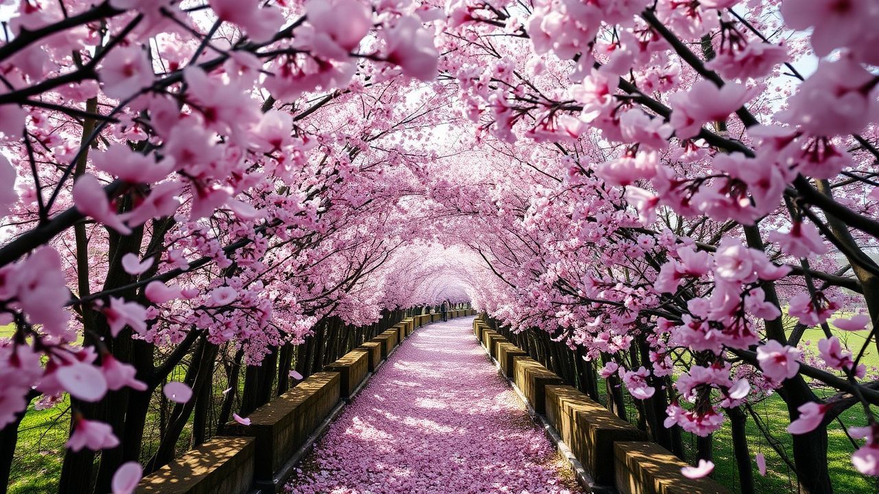 Radiant Japan Cherry Blossom in Spring