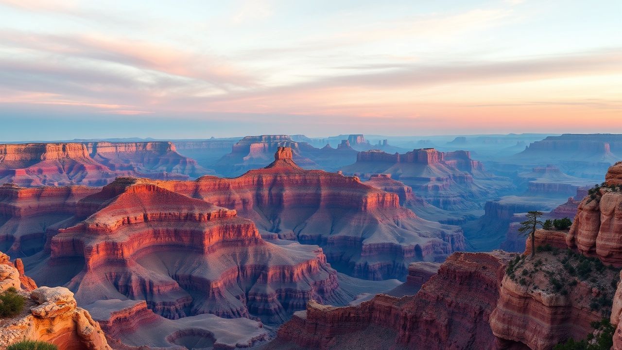 Lush Grand Canyon Red at Sunrise