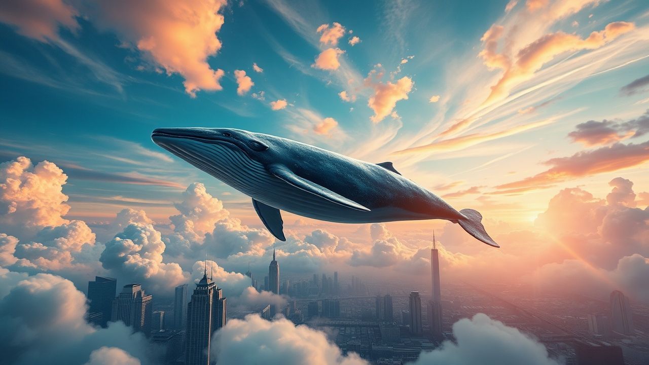 Dreamlike Whale Flying City