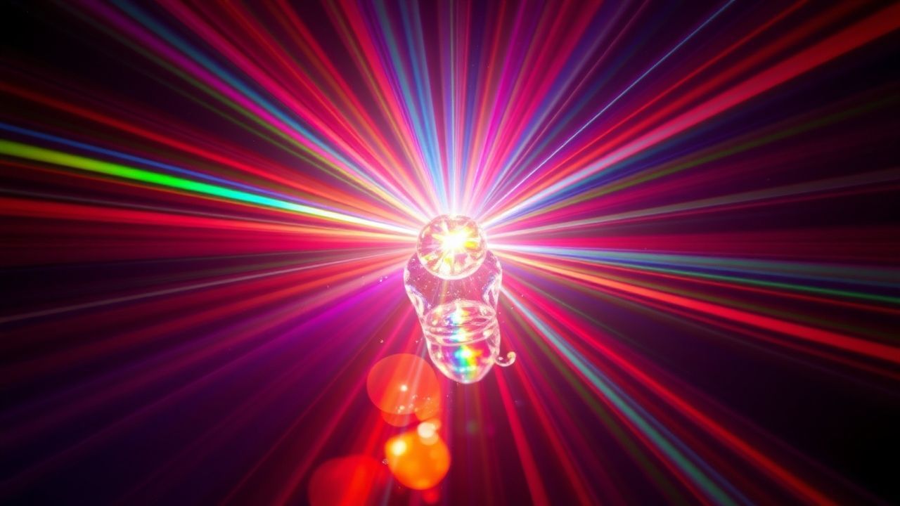 Dynamic Prismatic Light Rainbow Crystal