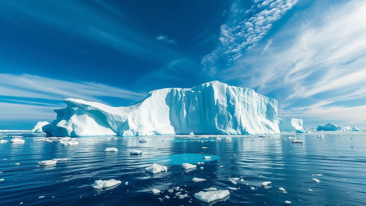 Stunning Iceberg Sculpture Floating