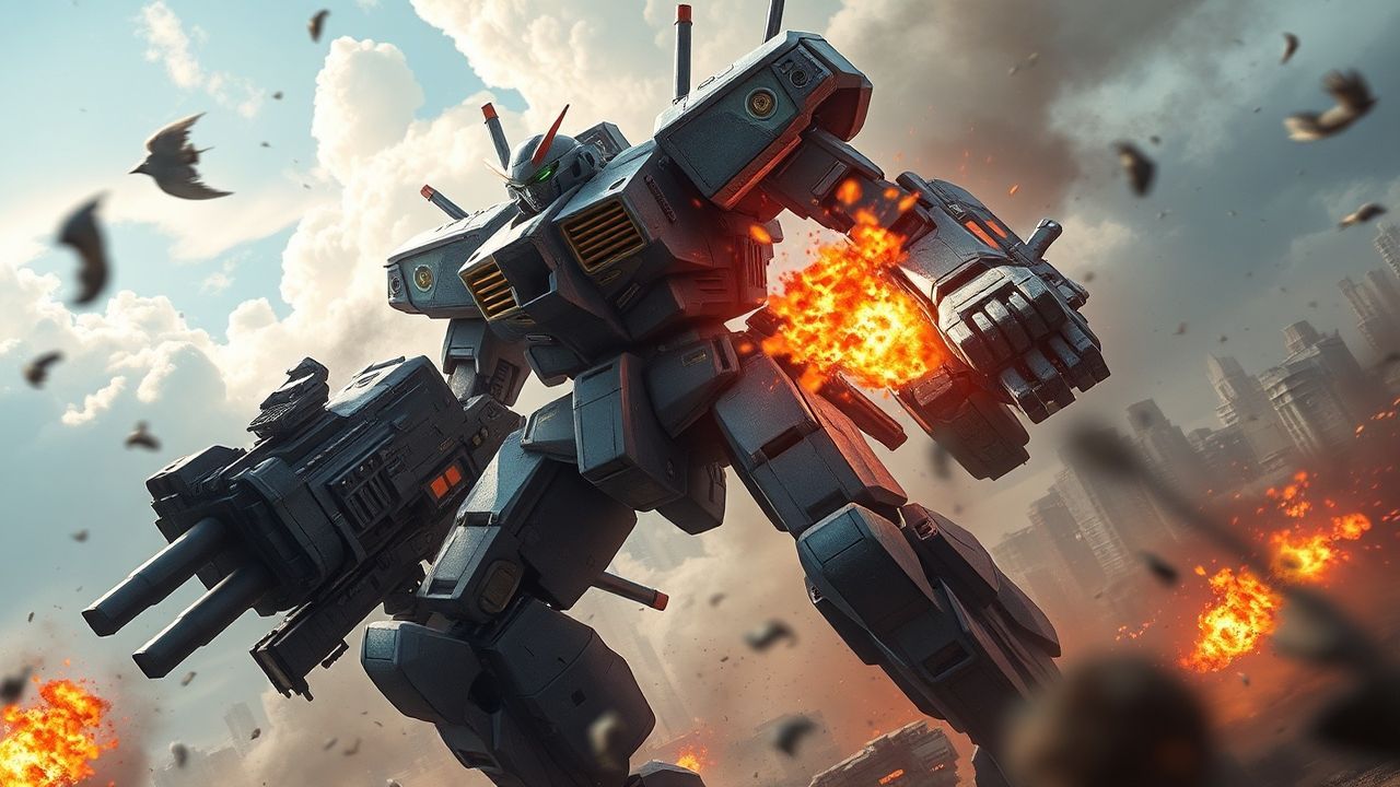 Futuristic Mech Battle Giant