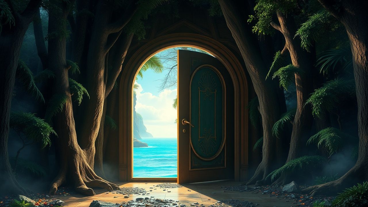 Otherworldly Door Ocean Opening
