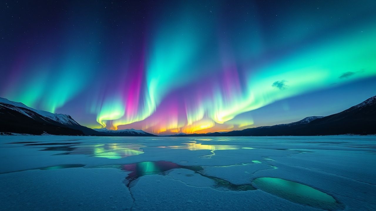 Verdant Aurora Borealis Green Frozen