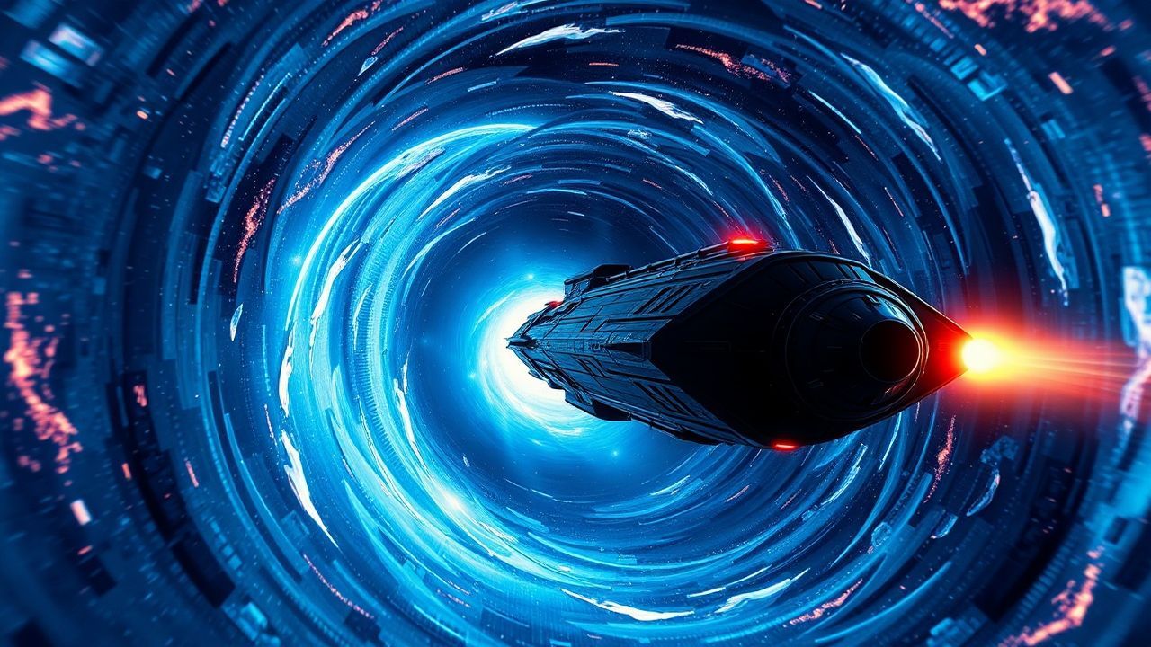 Vast Interstellar Ship Approaching