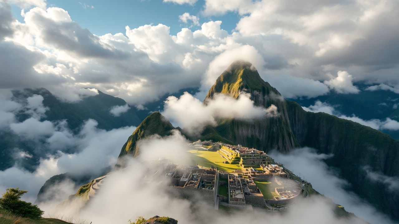 Overgrown Machu Picchu Picchu Clouds