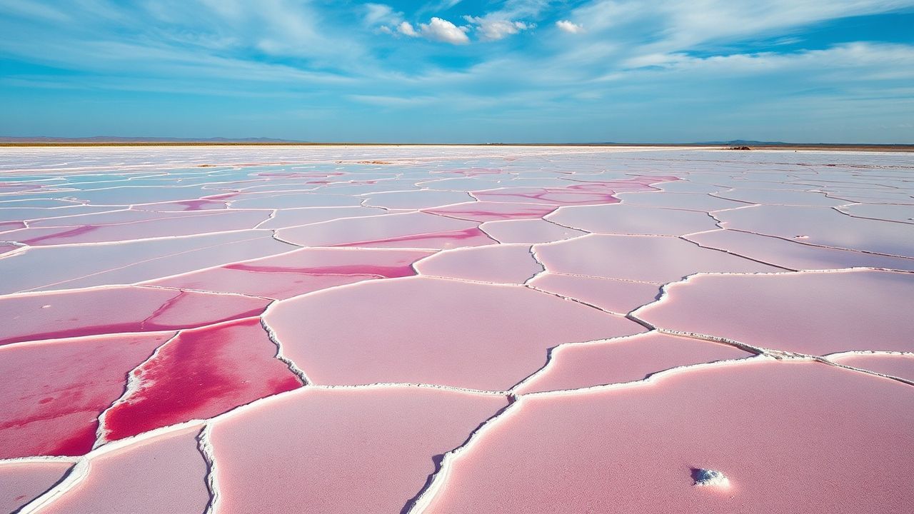 Wild Salt Ponds Pink from Above