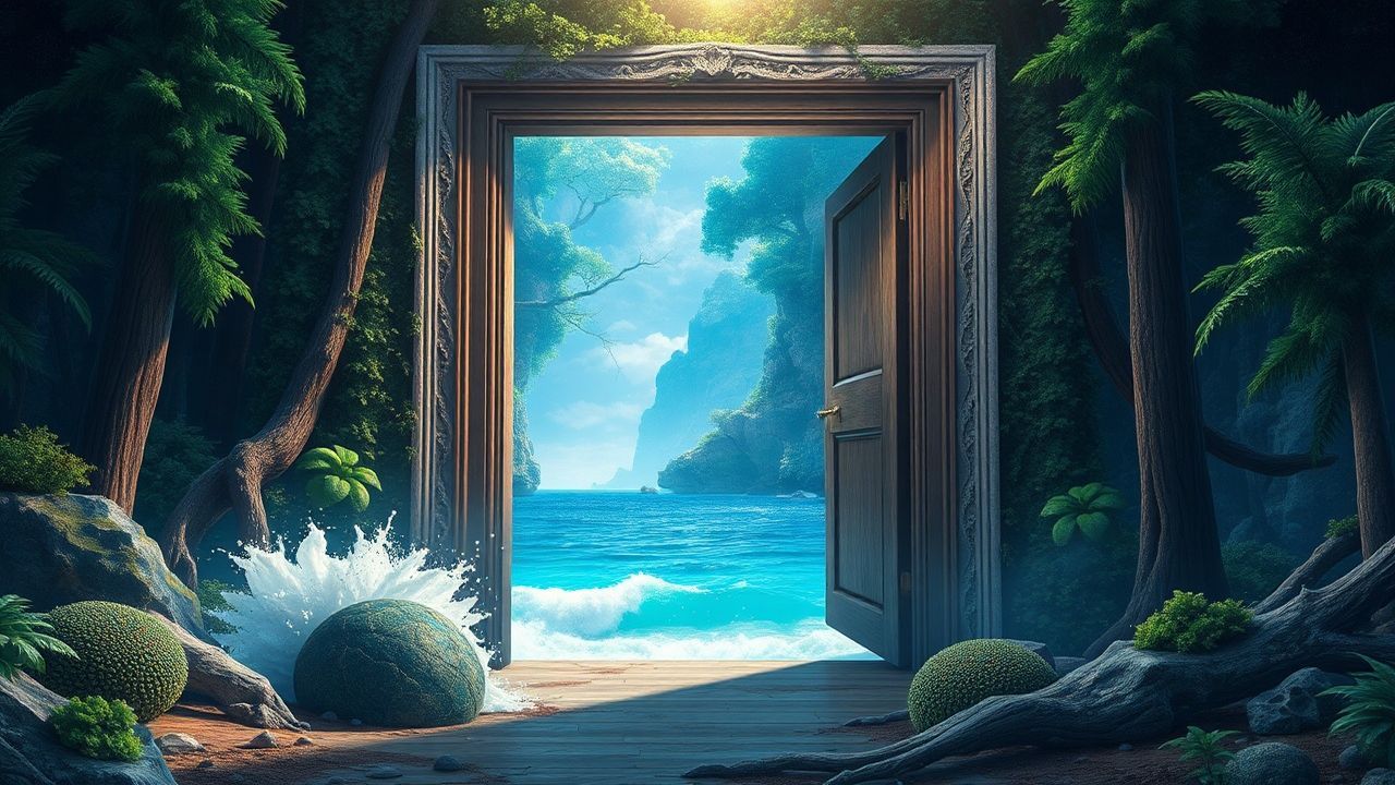 Otherworldly Door Ocean Opening