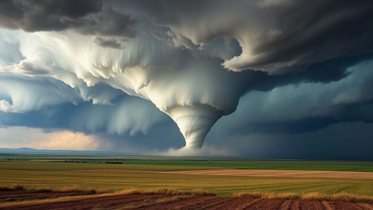Serene Tornado Supercell Structure Drama