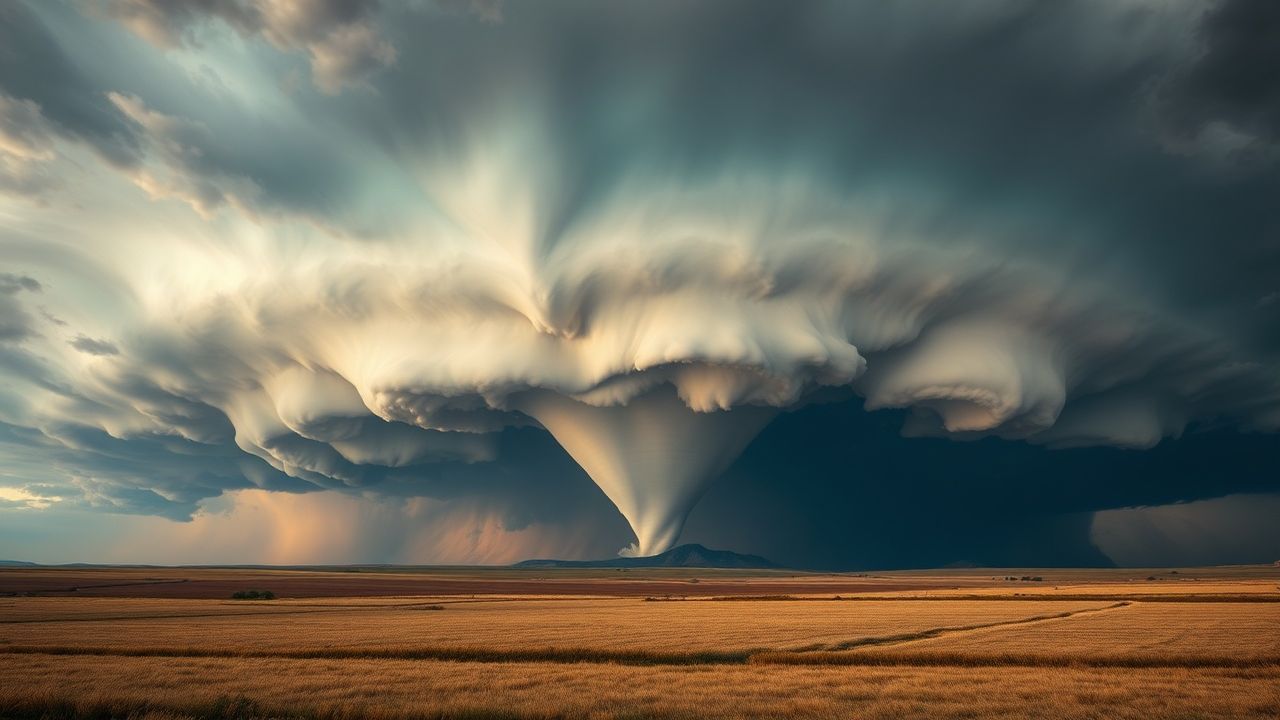 Dramatic Tornado Supercell Structure Drama