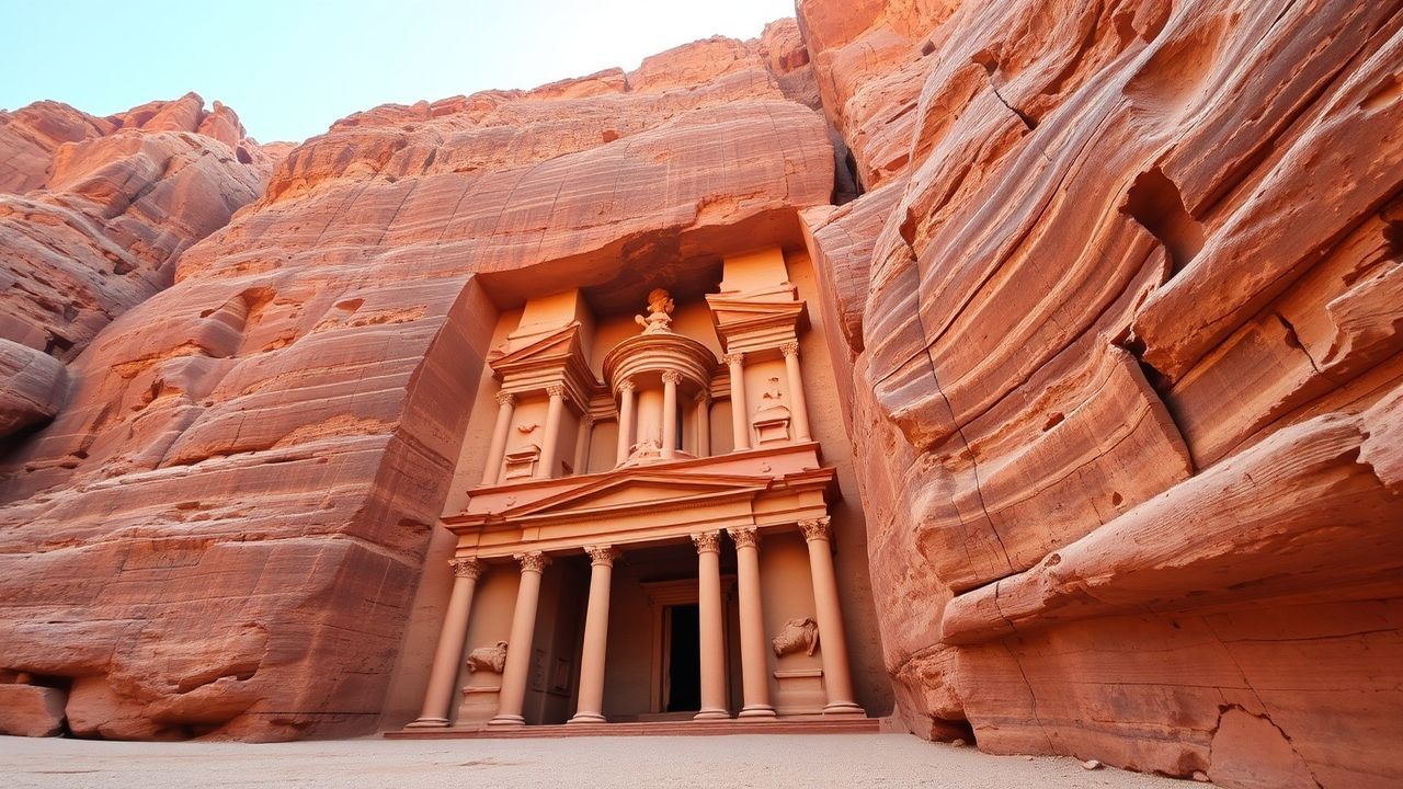 Magnificent Petra Treasury Carved Ruins