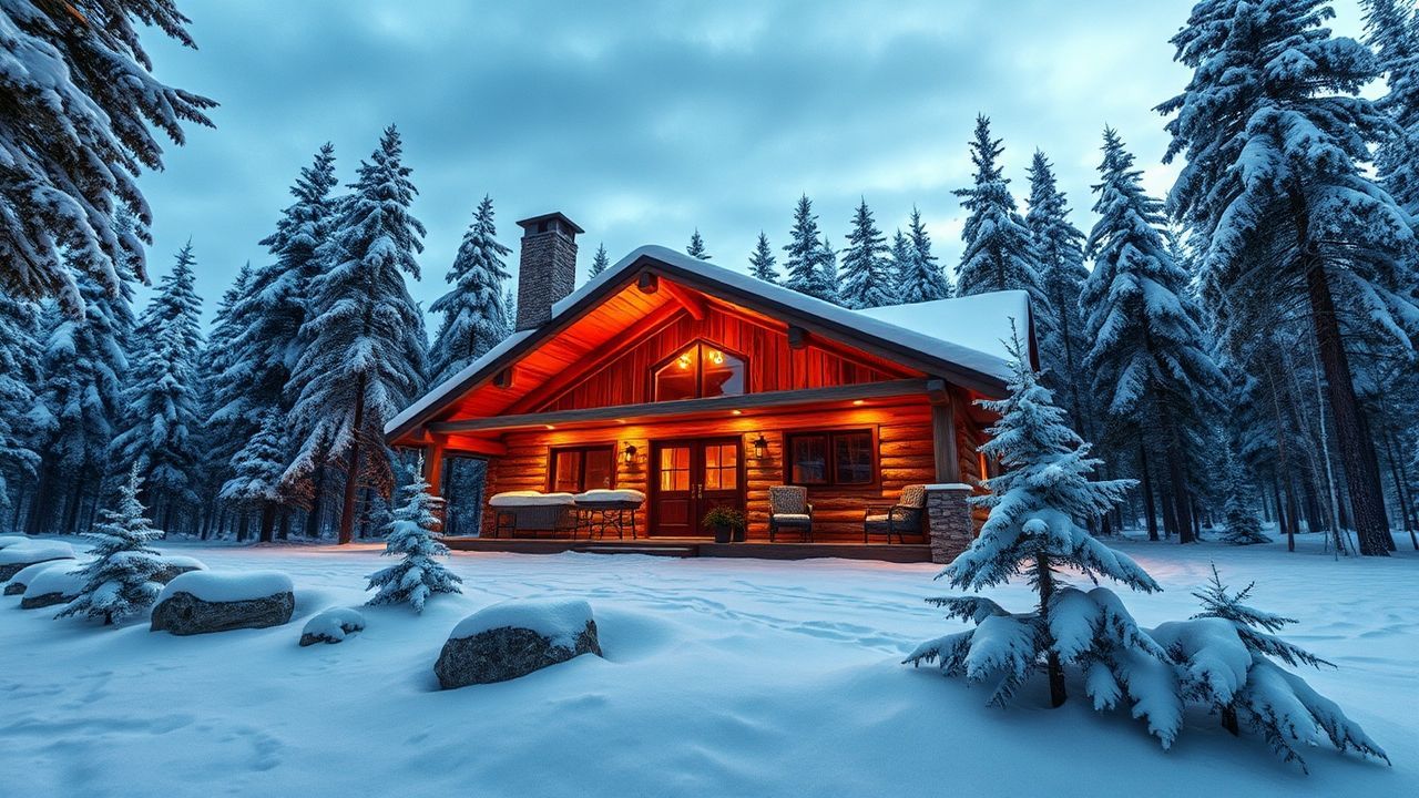Dramatic Scandinavian Cabin Isolation in Winter
