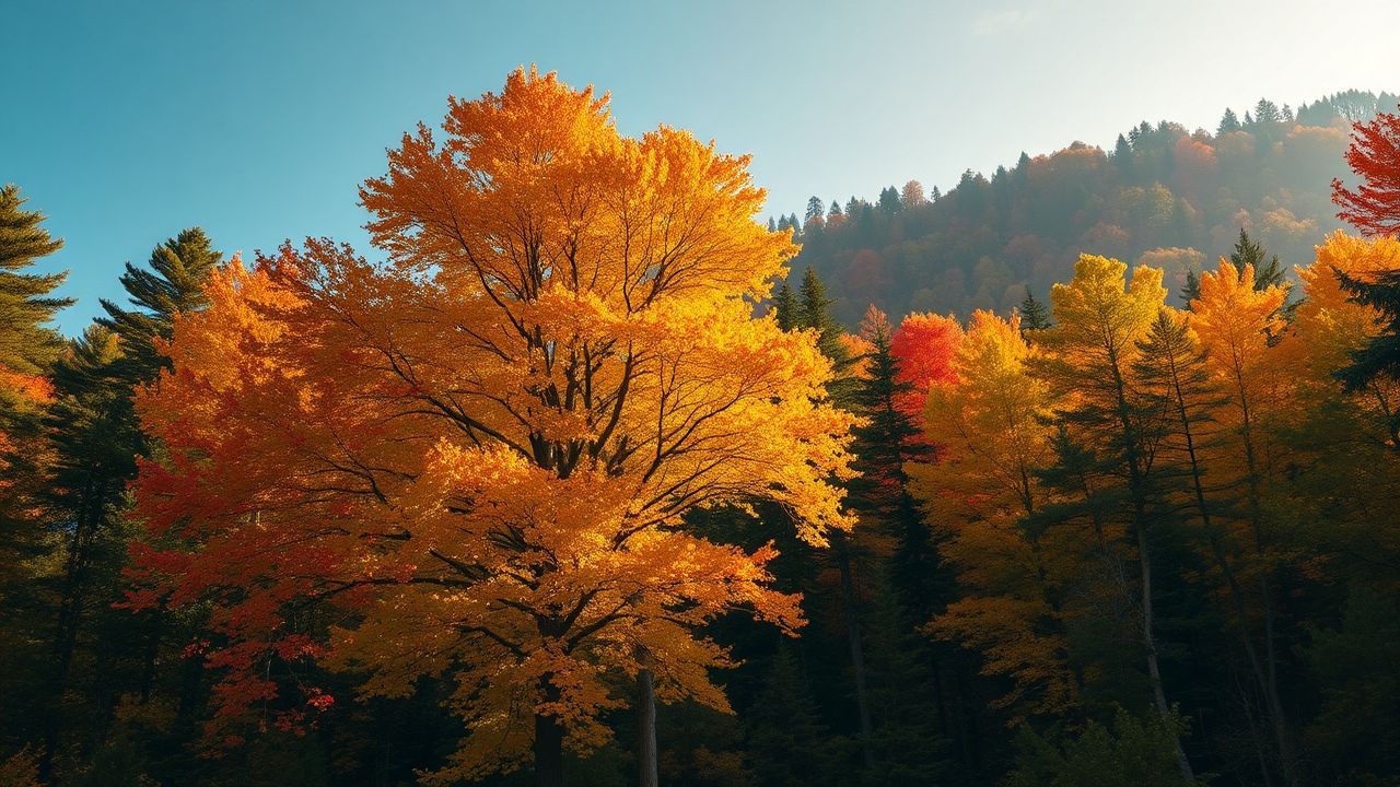 Stunning Forest Explosion Colors in Autumn