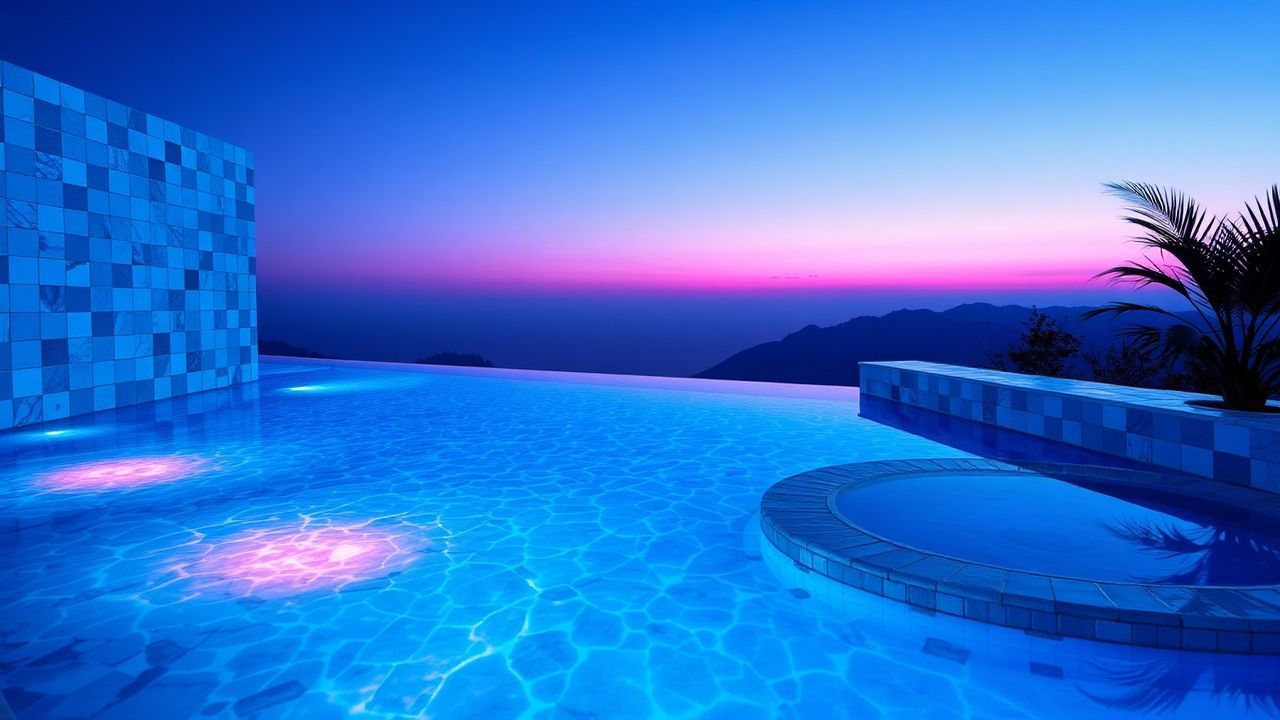 Pastel Liminal Pool Empty