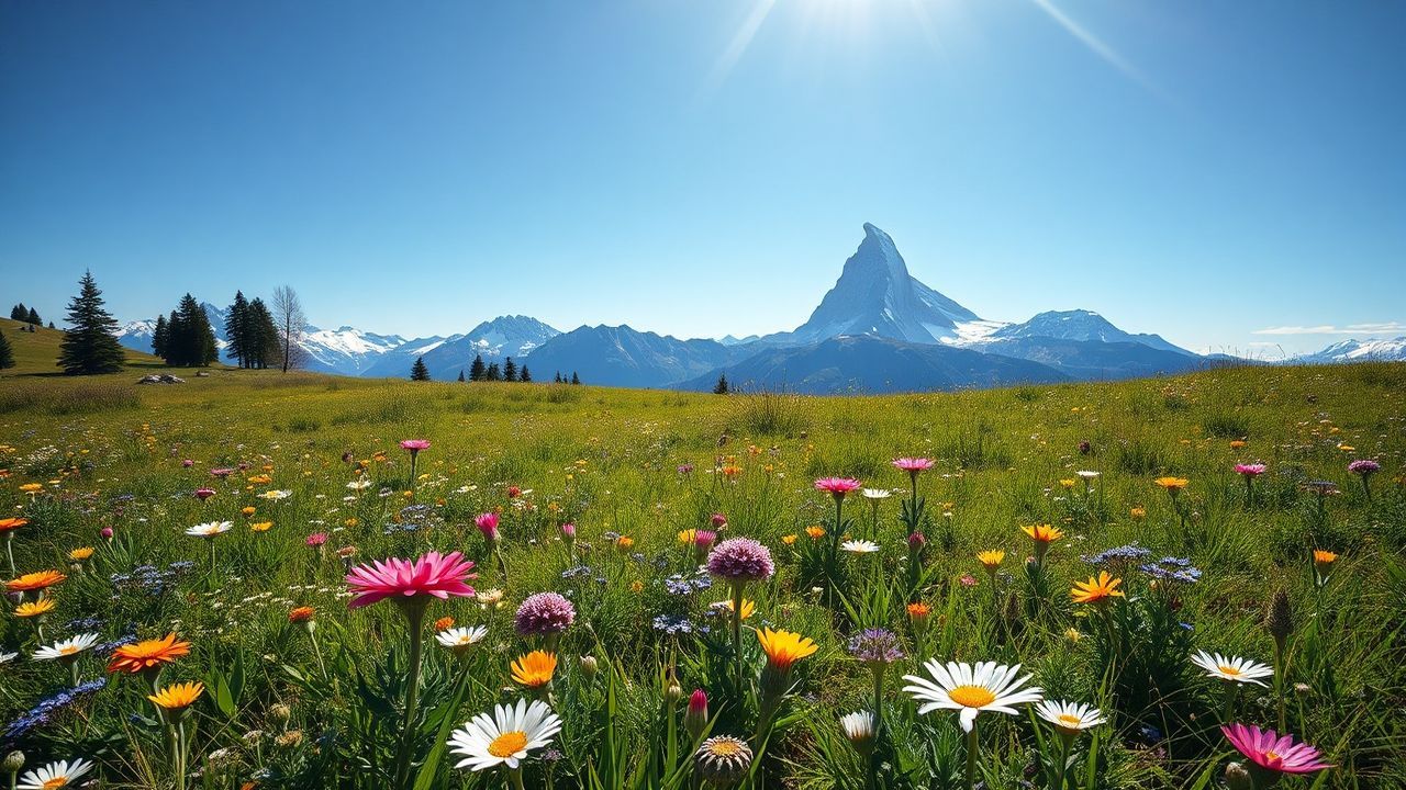 Verdant Alps Swiss Meadow
