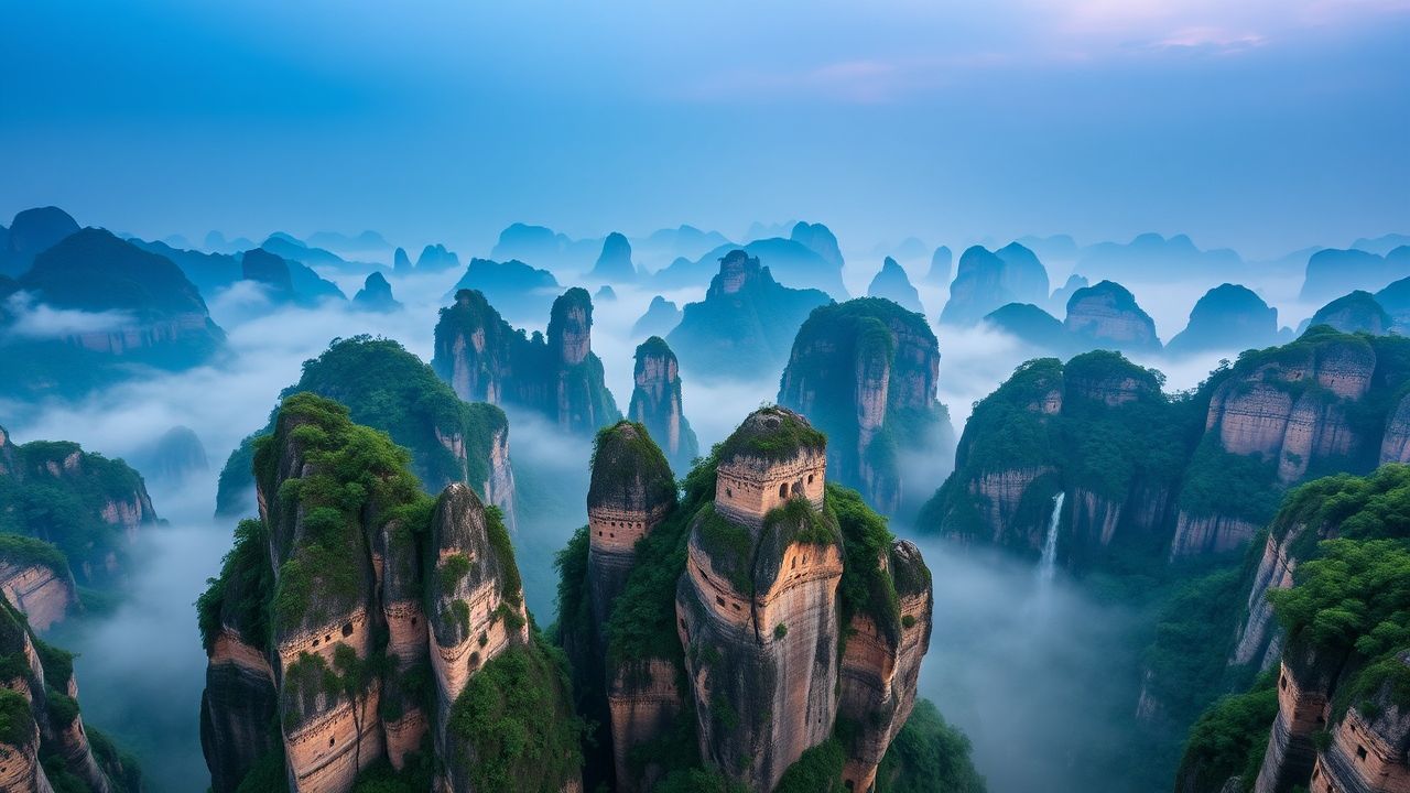 Ethereal China Zhangjiajie Avatar in the Mist