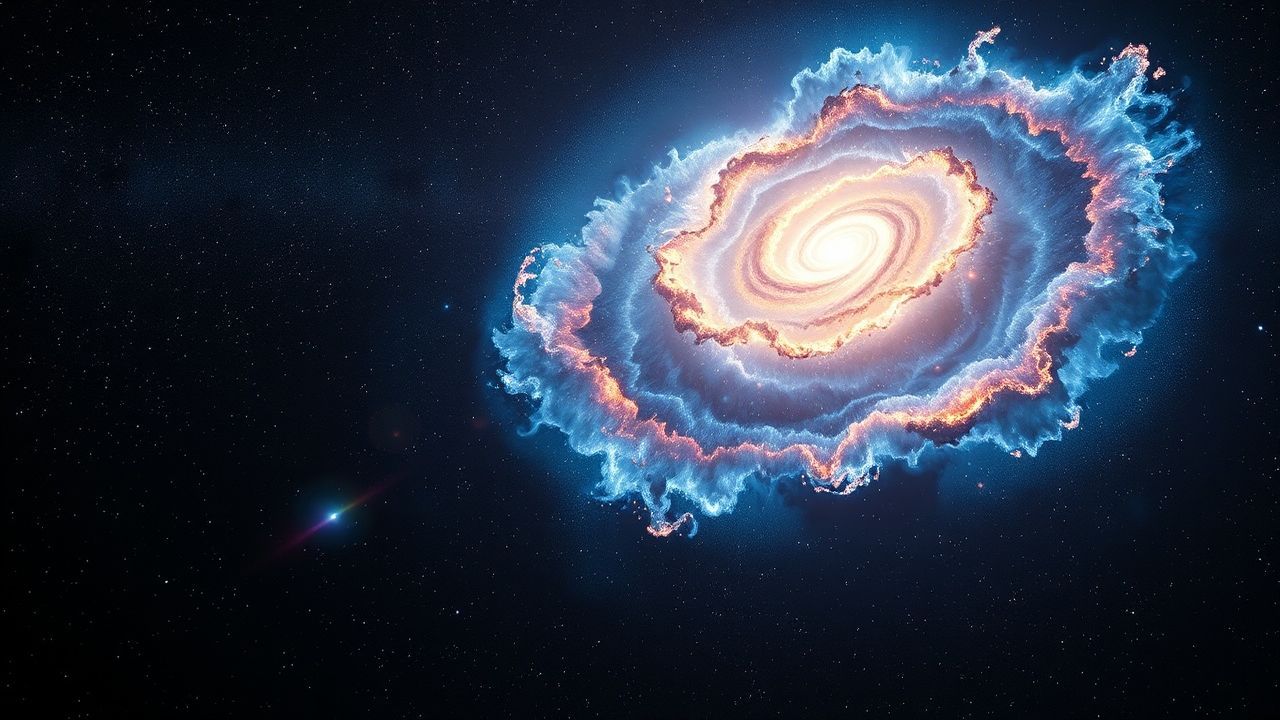 Spectacular Two Galaxies Colliding