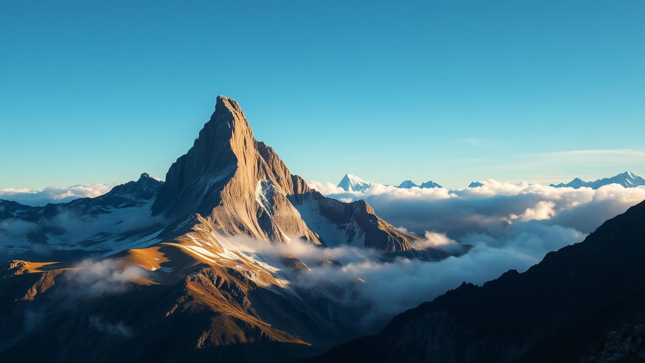 Radiant Matterhorn Pyramid Peak Drama