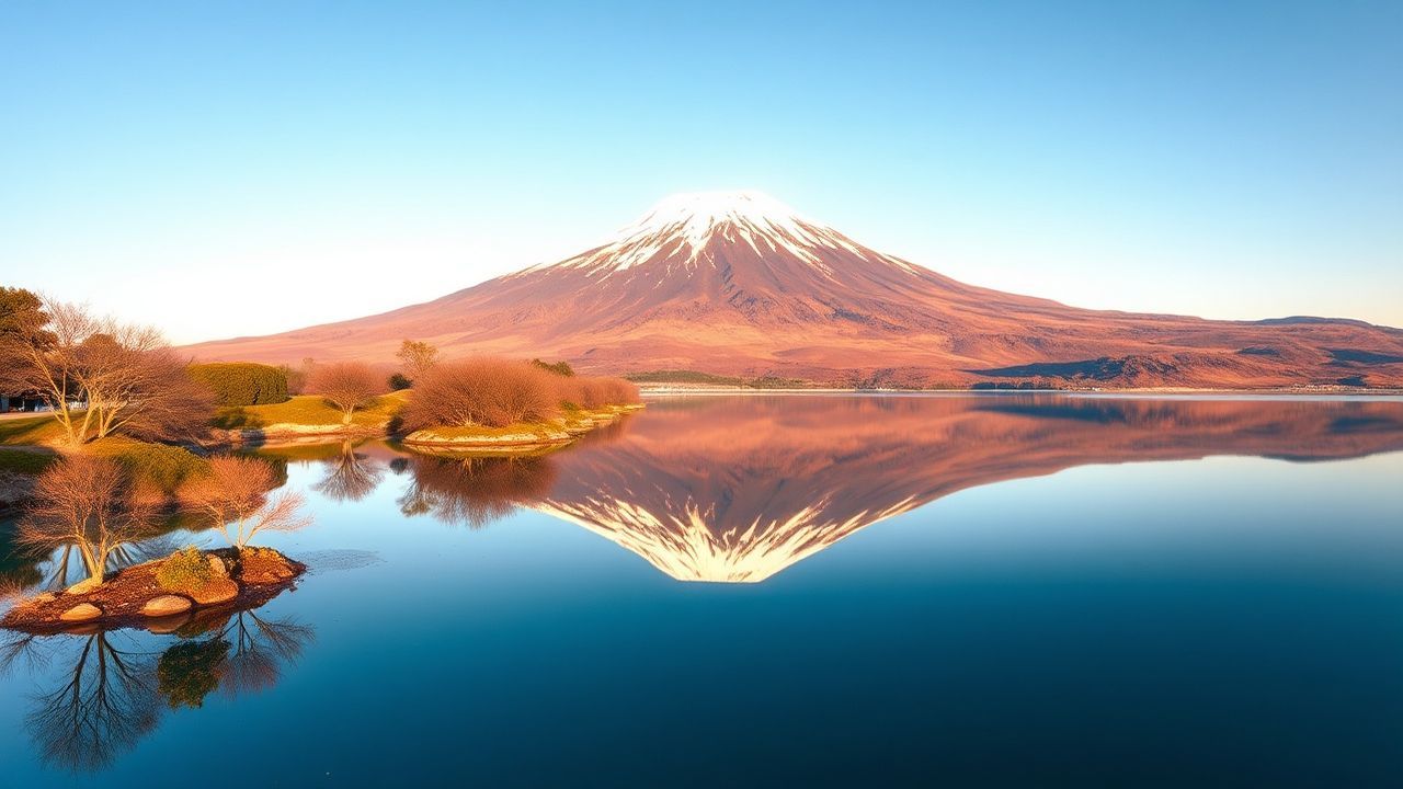 Peaceful Mt. Fuji Mount Lakes Reflections