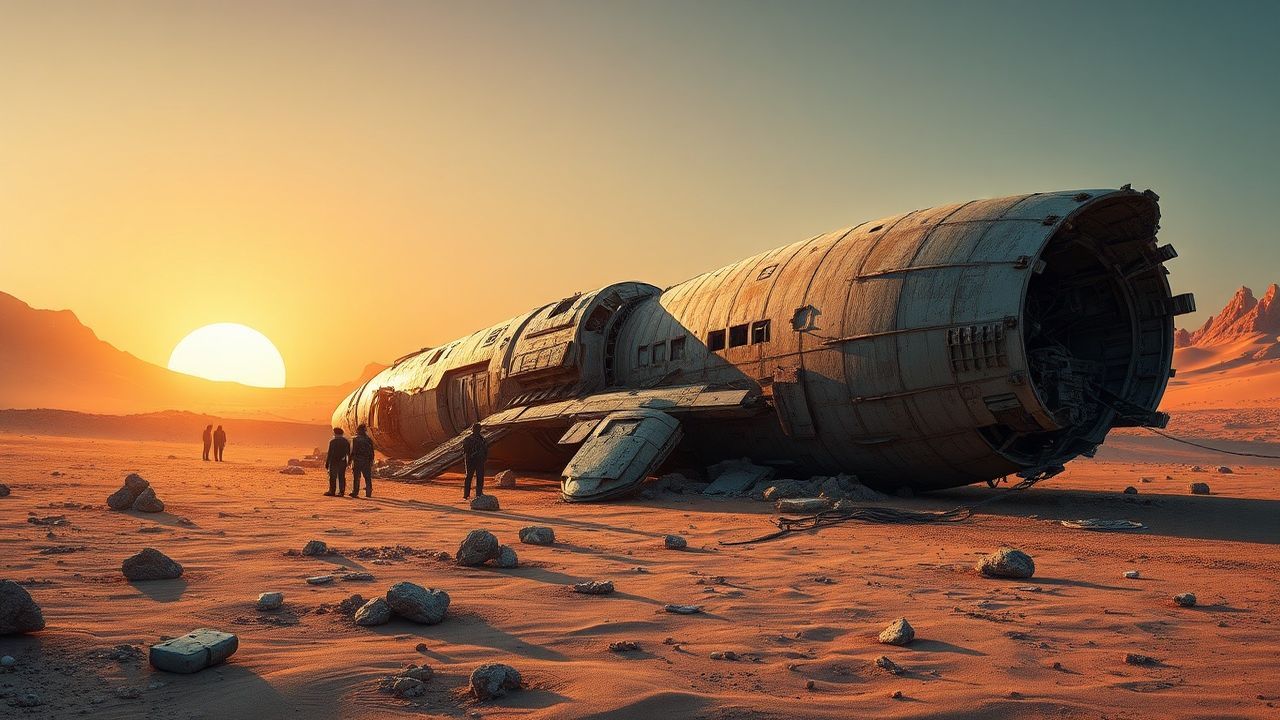 Orbital Crashed Alien Ship Ruins