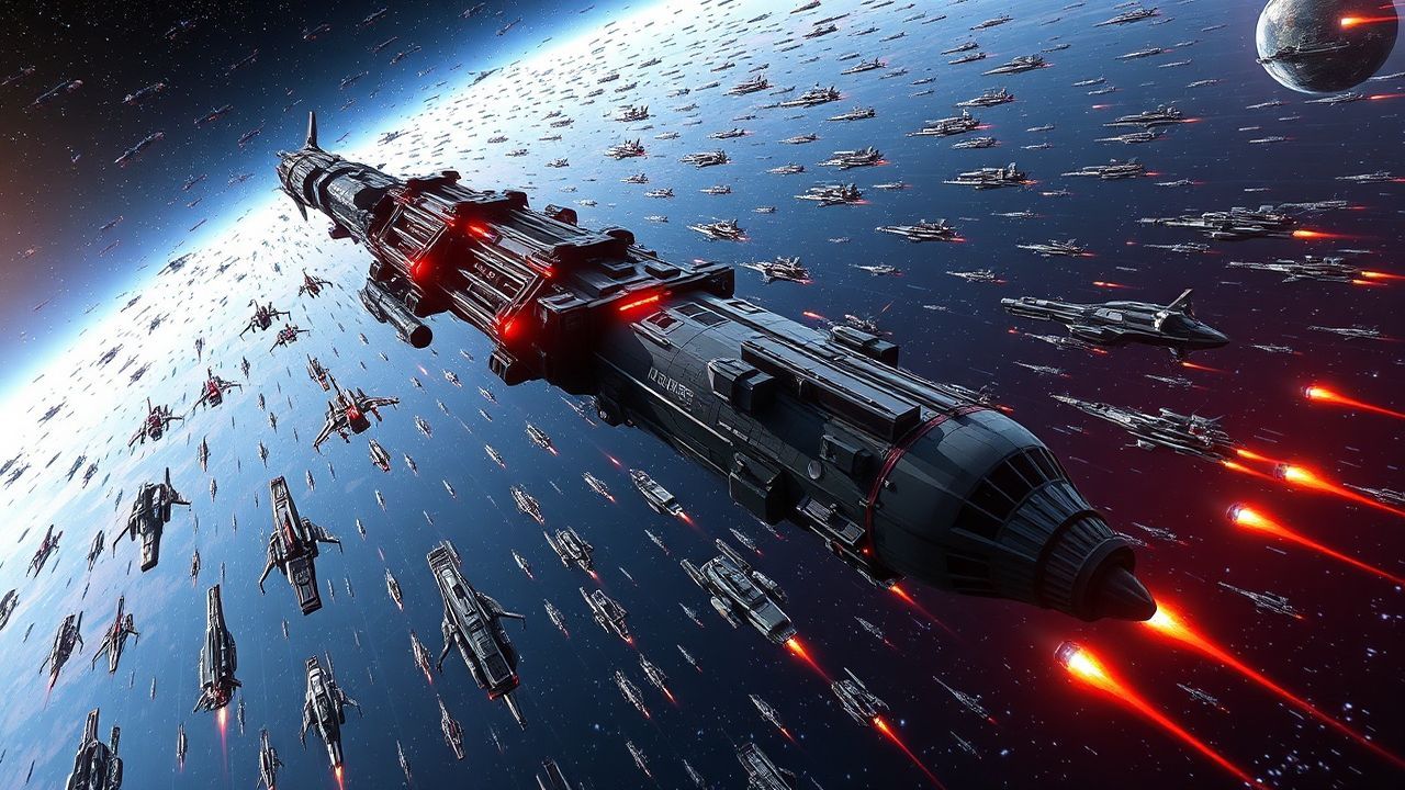 Titanium Space Fleet Hundreds