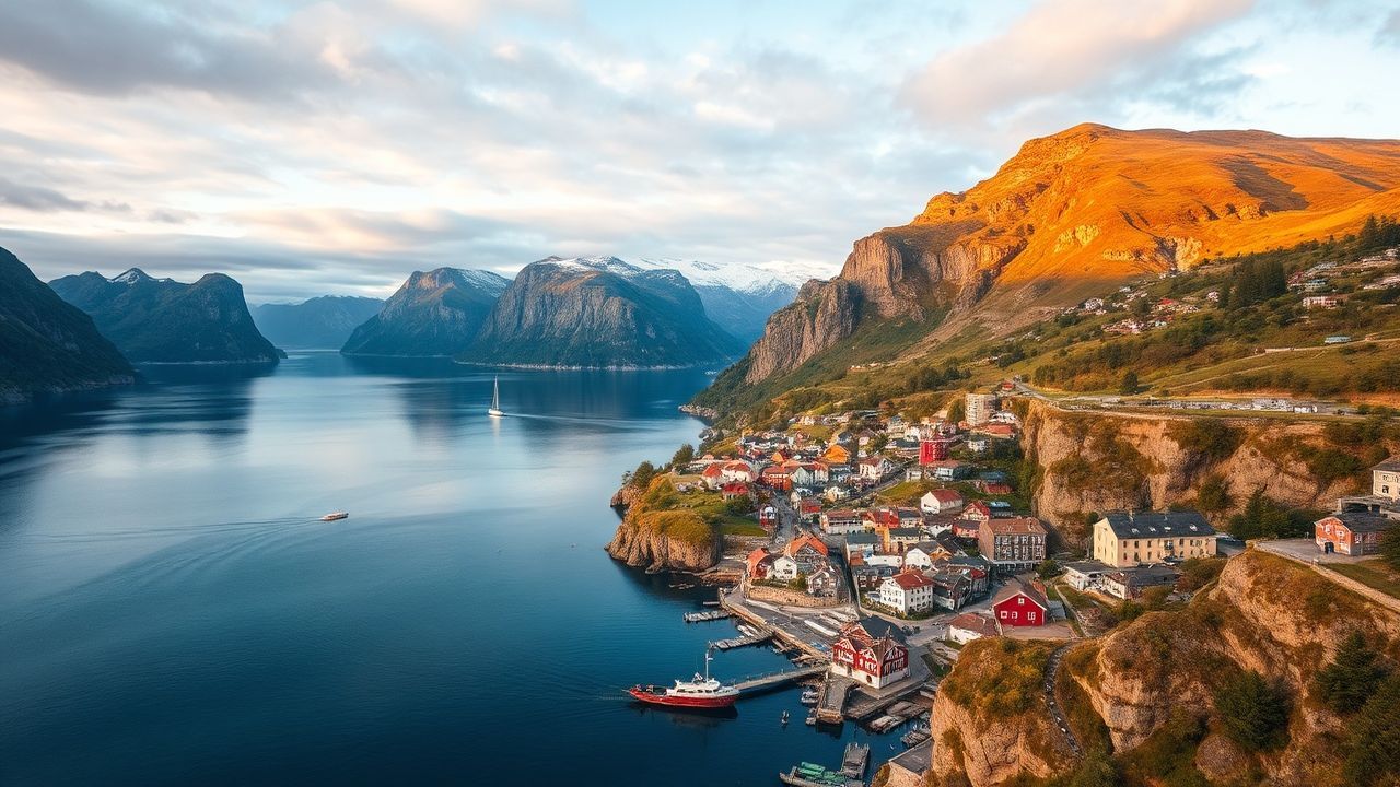 Rugged Norway Fjord Cliffs Drama