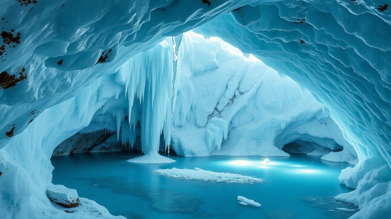 Verdant Ice Cave Interior Crystal