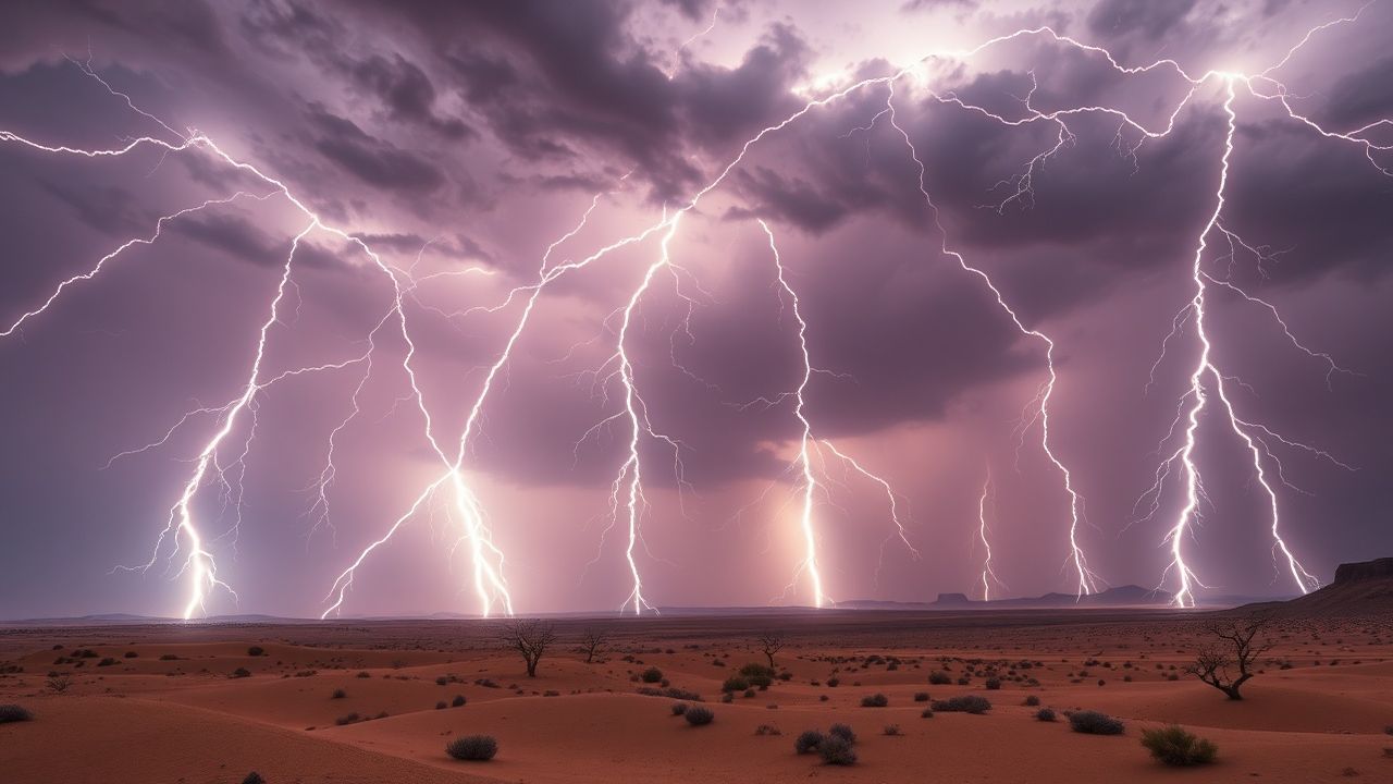Glorious Lightning Multiple Bolts Storm
