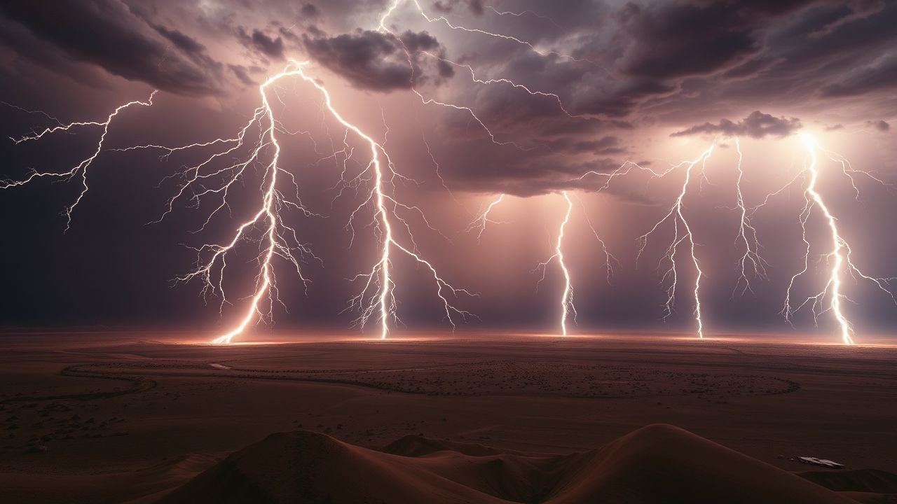 Enchanting Lightning Multiple Bolts Storm