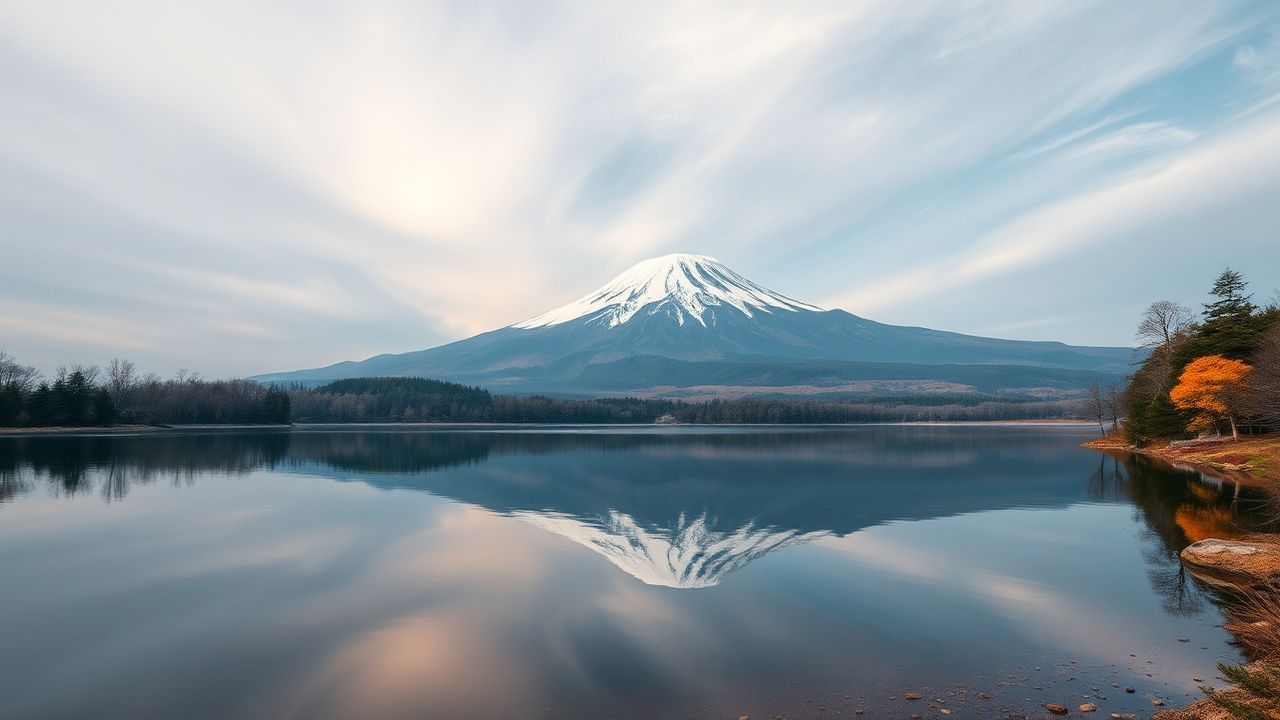 Ancient Mt. Fuji Mount Lakes Reflections