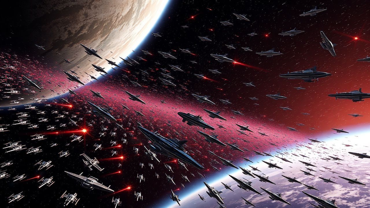 Monumental Space Fleet Hundreds